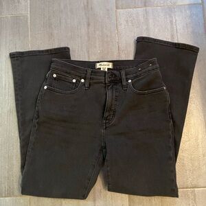 Black Mid-Rise Kick Out Jeans by Madewell